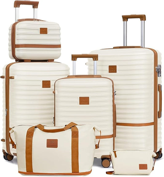 Joyway Expandable Luggage Sets 5 Piece, Hard Case Suitcase Set with Spinner Wheels, Hardshell Lightweight Travel Luggage with TSA Lock by Joyway