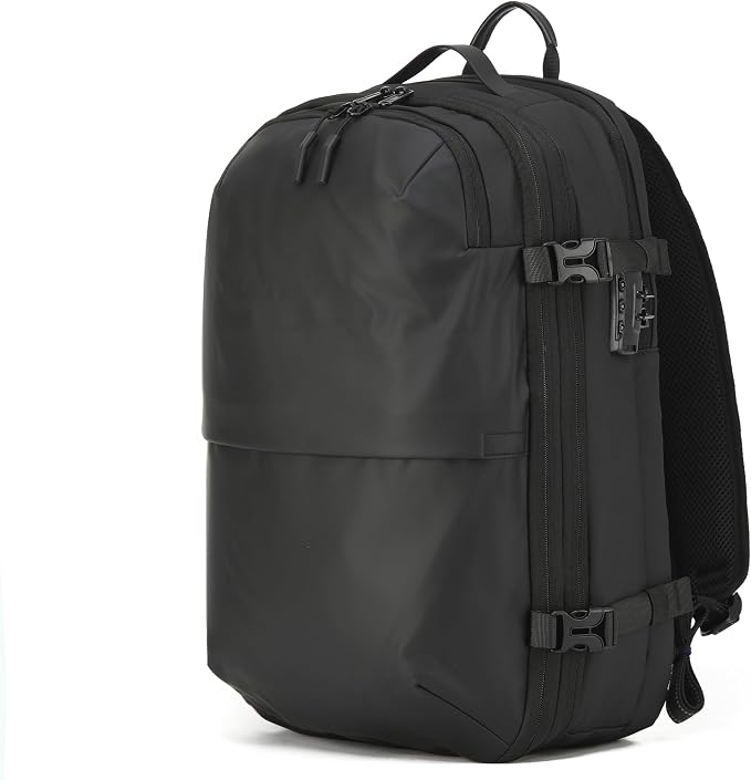 LIGHTGO] Travel-friendly Vacuum Packing Backpack with Built-in Air Pump, Portable Compression Cube, TSA-approved Lock, and Waterproof for College Students and Family Trips. by Unknown