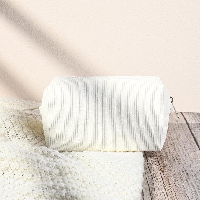 SOIDRAM 6PCS Bridesmaid Proposal Gifts Corduroy Beige makeup bag bulk for Wedding Party Favors Bachelorette party decorations Toiletry Organizer Bag Cosmetic Case Gift - Image 7