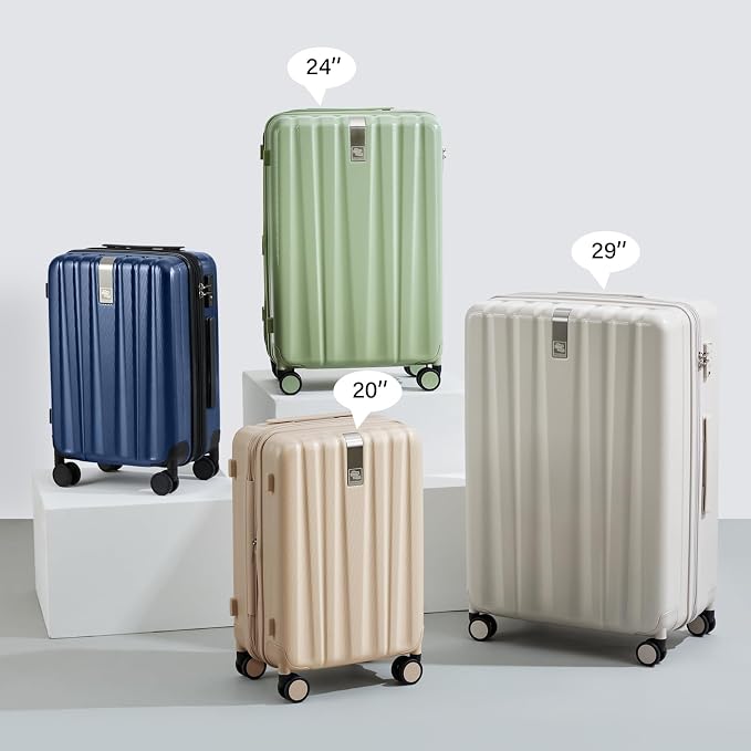 Hanke Expandable Hardshell Luggage Sets 3 piece Carry On Luggage with Wheels Suitcases Lightweight Checked Travel Luggage Rolling Large Suitcase Travel Luggage Bag Woman Men 20/24/29 Inch(Dark Blue) - Image 9