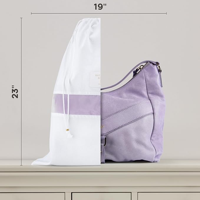 Hayden Hill Luxury Organic Cotton Dust Bags For Handbags - 6 Pack (Med-Large) - Handbag, Purse and Shoe Bags for Storage - Certified Carbon Neutral - Image 2