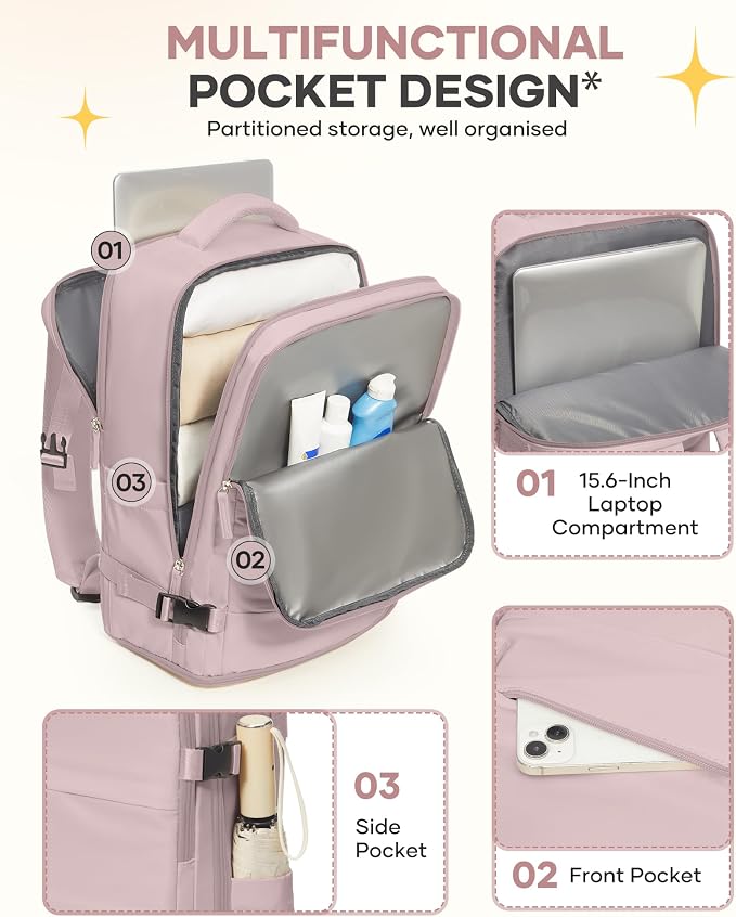 coofay Travel Backpack For Women Men Airline Approved Carry On Backpack Flight Approved Waterproof Sports Backpack Casual Daypack Small Hiking Backpacks - Image 6