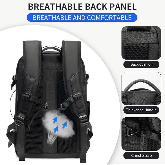 Vacuum laptop bag Compression Backpack Expandable, TSA-Approved Carry-On Water-Resistant Design for Travel with air pump (Pump included, Large) - Image 7