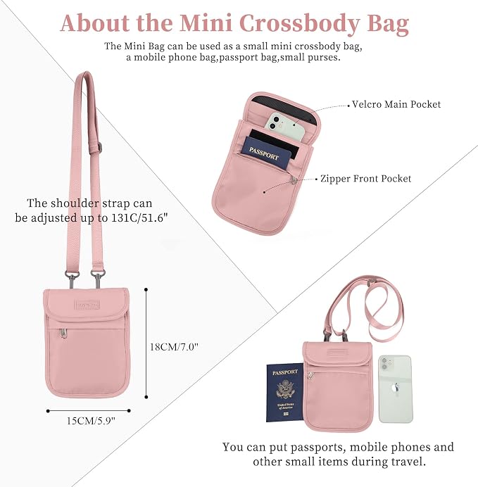 SYCNB Weekender Bags for Women,Personal Item Travel Bag with Shoes Compartment,Overnight Travel Duffel Bag with Separate Toiletry Bag&Mini Crossbody Bag,Gym Bag - Image 9