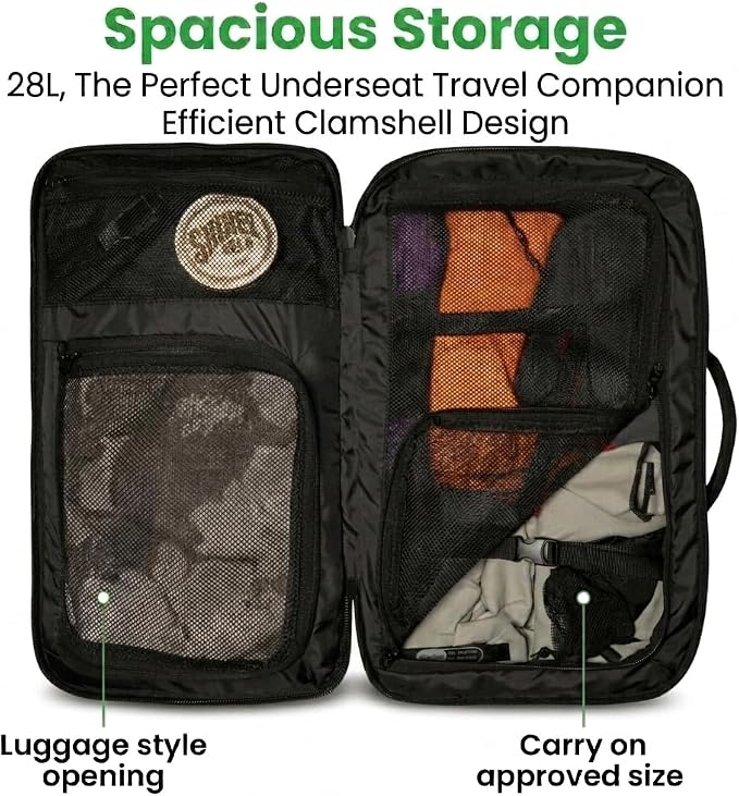 COR Surf Island Hopper TriCor™ Travel Backpack | Ultralight Carry On Backpack for Men & Women, Clamshell Suitcase Opening, Hidden Passport Pockets, Water Resistant, Laptop Travel Bag (28L Desert Sand) | Ultralight Diamond Grid Carry On for Men & Women,... - Image 5