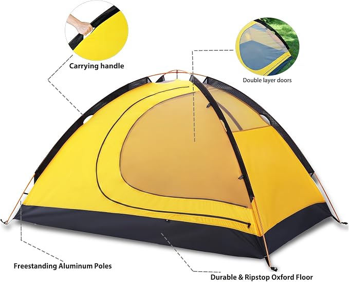 GEERTOP Ultralight 2 Person Backpacking Tent 4 Season Waterproof Camping Tent Double Layer Cold Weather Easy Set Up Tents for Family Camp, Hiking, Hunting Outdoor Mountaineering Travel - Image 3