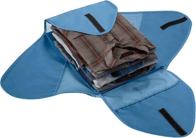 Eagle Creek Pack-It Reveal Garment Folder - Travel Garment Bag with Compression Wings to Maximize Luggage Space - Convenient Top Handle - Quick Drying Material - Blue Dawn - Large - Image 4