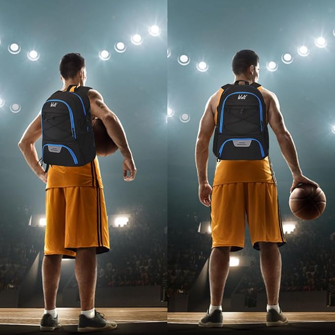 WOLT Basketball Backpack Large Sports Bag with Separate Ball Holder & Shoes Compartment, Best for Basketball, Soccer,Gym - Image 6