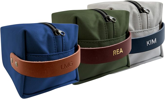 Northwind Personalized Canvas Toiletry Bag – Made in USA - Monogrammed Shaving Organizer Kit for Men & Women, Custom Gift for Travelers, Travel Toiletry Bag for Grooming Essentials by Northwind