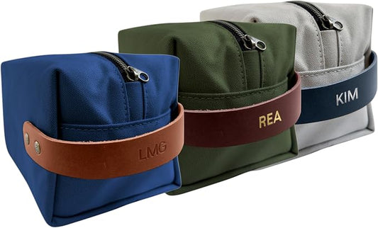 Northwind Personalized Canvas Toiletry Bag – Made in USA - Monogrammed Shaving Organizer Kit for Men & Women, Custom Gift for Travelers, Travel Toiletry Bag for Grooming Essentials by Northwind