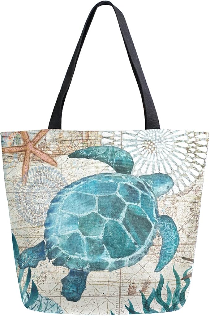 senya Large Beach Shoulder Bags Canvas Tote Water Resistant for Gym Travel Daily by senya