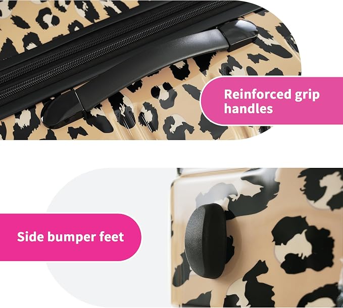 Merax Suitcase Set, Hardshell Luggage Sets 3 Piece with Spinner Wheels | Expandable Durable Suitcase with TSA Lock Lightweight 20" 24" 28", Brown Leopard - Image 7