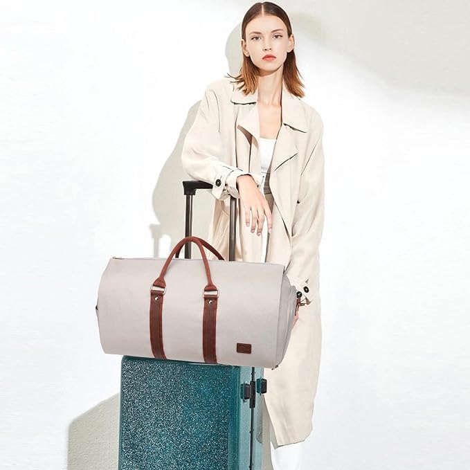 seyfocnia Convertible Carry on Garment Bag for Women, Garment Bags for Travel with Shoe Pouch 2 in 1 Hanging Suitcase Suit Bag for Women Travel Duffle Bag Garment Bag - Image 6