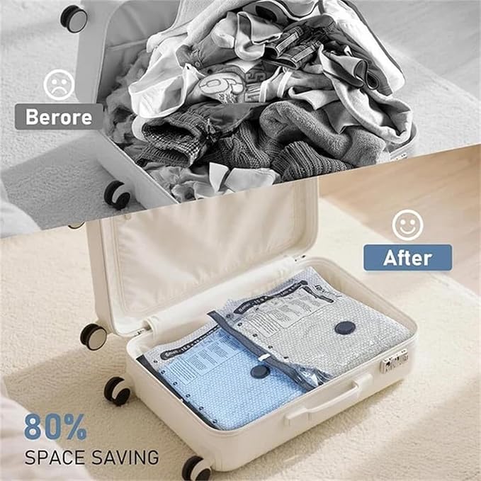 Travel Vac Pro, Vacuum Storage Bags With Electric Pump For Travel, Space Saver Bags For Clothes, Blankets, Bedding, And Seasonal Home Organization(15 Bags + Pump) - Image 5