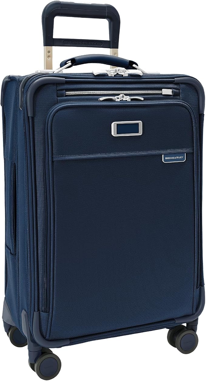 Briggs & Riley Essential 22" Carry On Expandable Spinner - Luggage for Travel, Suitcases with Wheels, Softside Rolling Bag for Men & Women, Self-Repairing Zipper - Baseline Collection, Navy by Unknown