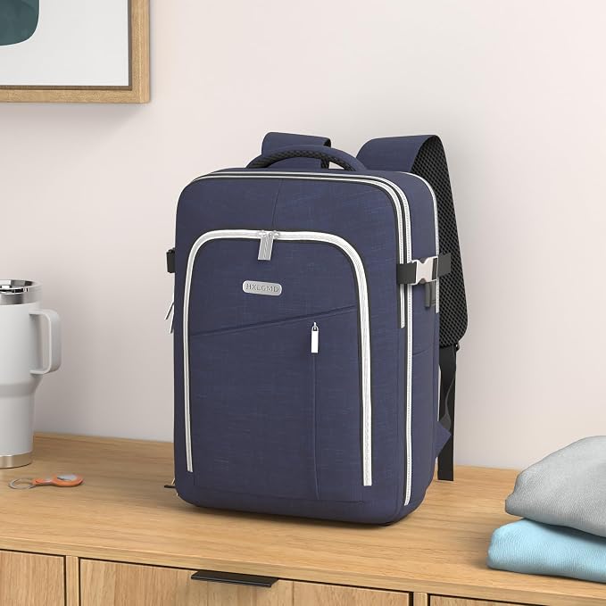 Personal Item Travel Carry On Luggage Backpack for Women Men Flight Approved Casual Weekender Laptop Bag for College Business Outdoors Hiking Water Resistant Lightweight Daypack with USB Charging Port - Image 2