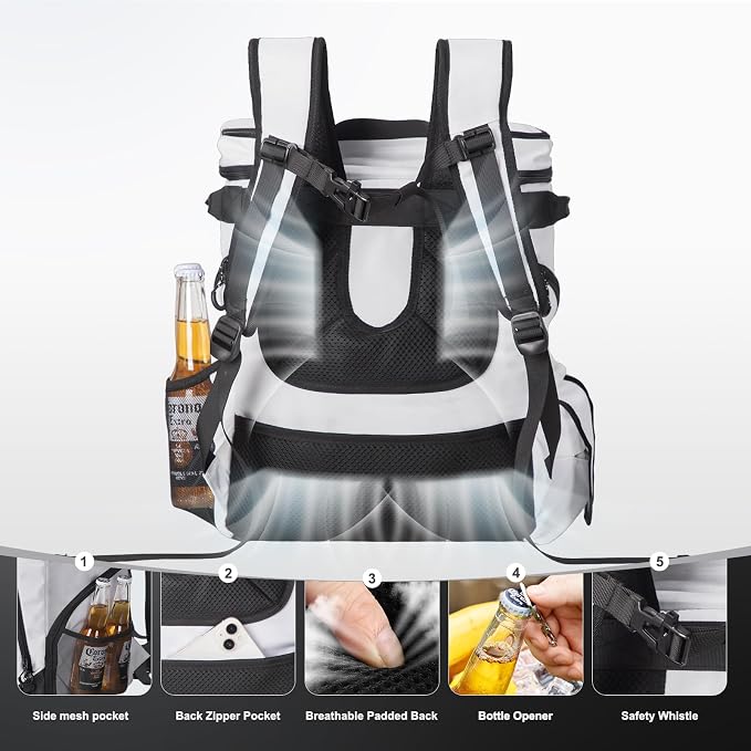 Beach Cooler Backpack for Men 36cans Insulated Backpack Cooler Lunch Bag for Women Camping Hiking Picnic Travel for 18 Hours Cooling 30L - Image 6