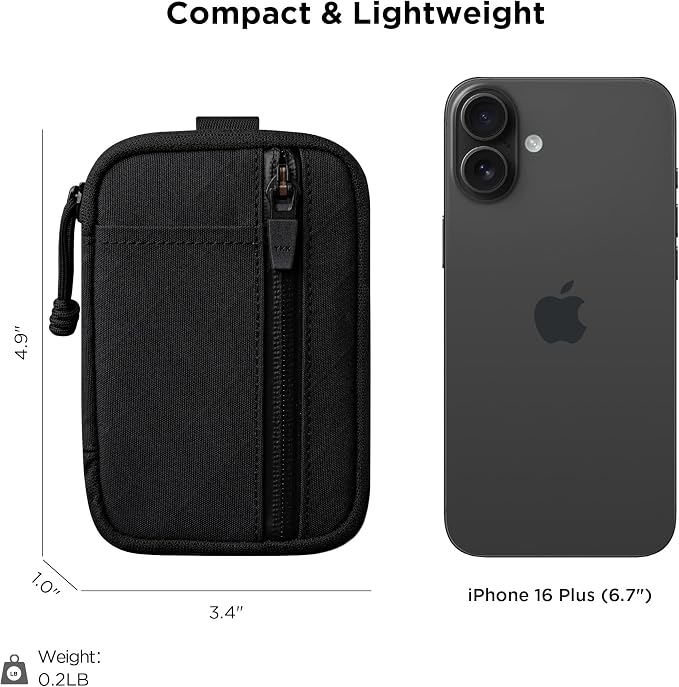 ALPAKA HUB Pouch Pro EDC Tool Pouch Black Axogrid 300D | For Electronics, Cables with YKK Zipper, Daily Use and Travel，Weatherproof UV Resistant Fabric - Image 4