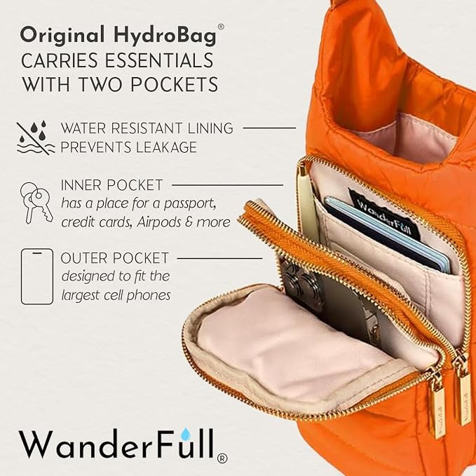 WanderFull Original HydroBag Crossbody Water Bottle Holder with Phone Pocket, Fits Water Bottles up to 32 oz - Image 6