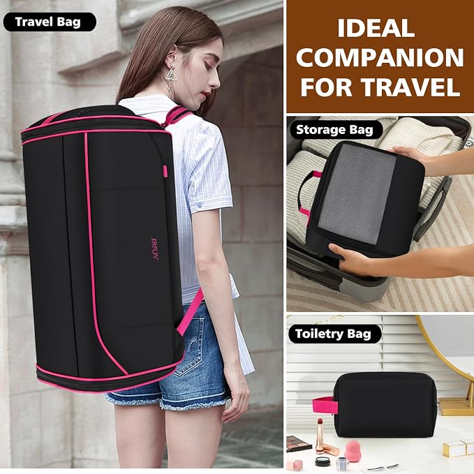 Convertible Garment Duffel Bags for Travel, 4-in-1 Carry on Duffle Bag for Women with Backpack Straps & Waterproof Shoe Pocket, Hanging Suit Dress Weekender Bag for Business, Wedding, 3pcs - Image 3