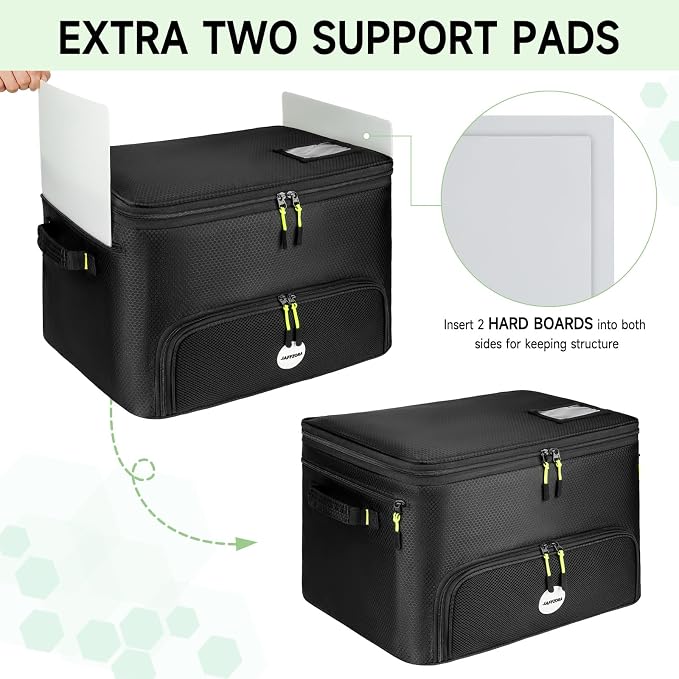 Golf Trunk Organizer, 2 Layers Golf Accessories Bag for Men, Waterproof Car Golf Storage Organizer with Compartment for 2 Pairs of Shoes, Golf Gifts for Men Women, Black - Image 2