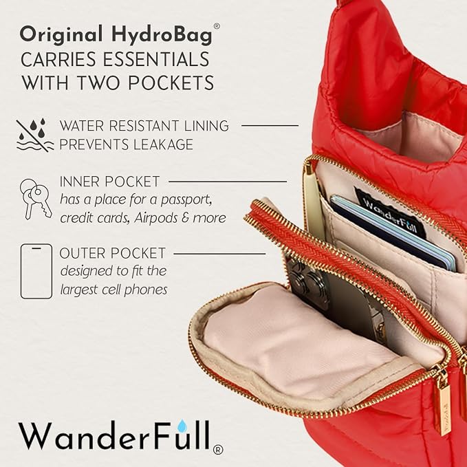 WanderFull Original HydroBag Crossbody Water Bottle Holder with Phone Pocket, Fits Water Bottles up to 32 oz - Image 6