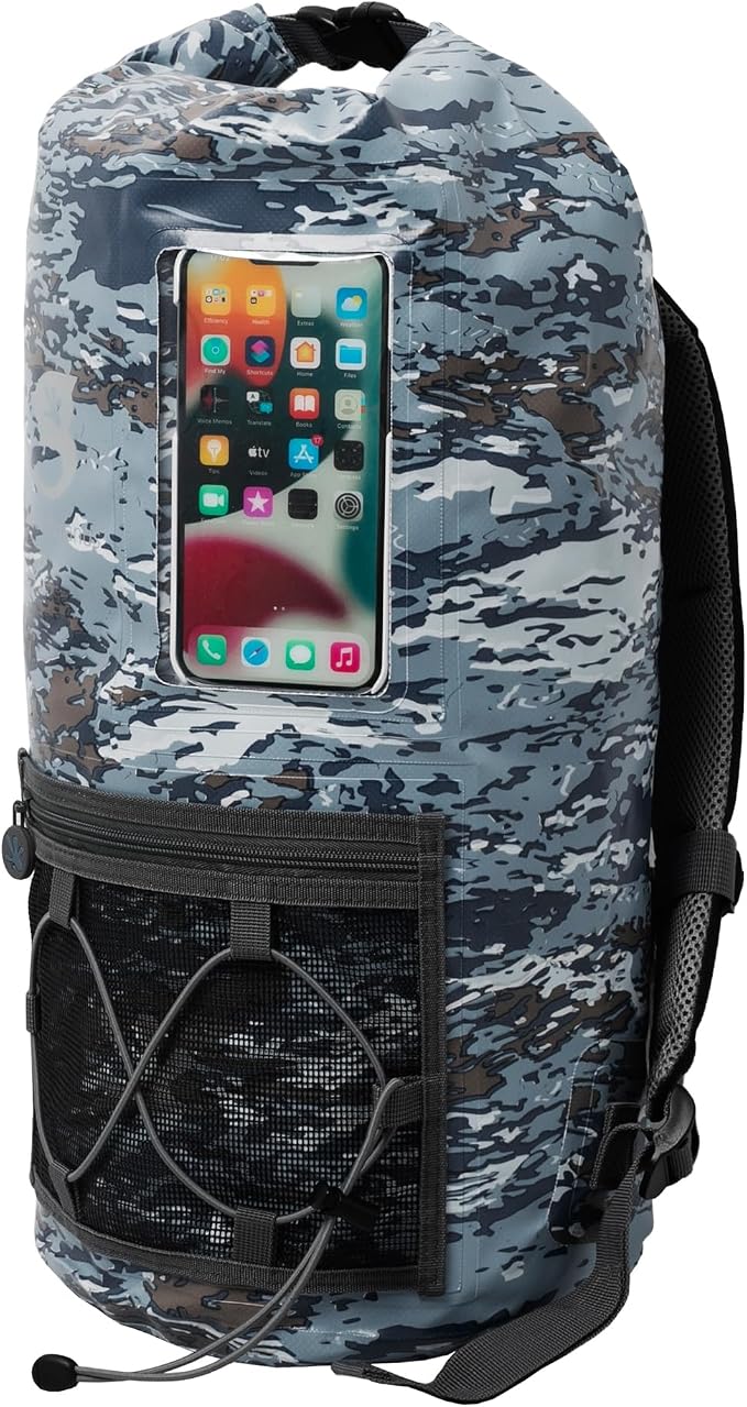 geckobrands Hydroner 20L Waterproof Dry Bag Backpack – Lightweight Roll-Top Bag with Clear Phone Pouch for Outdoor Activities - Image 2
