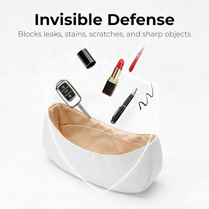 Purse Organizer Insert for Moon-Shaped Handbags (Size 11) — Compatible with Long champ Roseau Essential M, Lightweight Slim Curved Bottom Liner, Size 11 (9.4" L x 4.7" H x 3.5" D) - Image 7