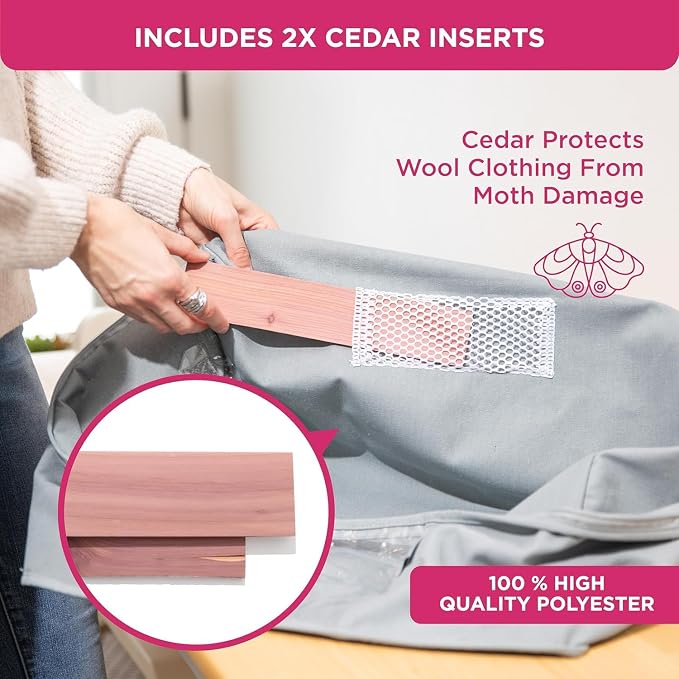 2-Tier Under-Sink Organizer With Full-Extension Slides, 2 Pack, Grey | Protects from Moths, Moisture, Dirt & Dust, Underbed Storage Bags for Clothes, Cashmere Sweaters, Bedding & More - Image 5