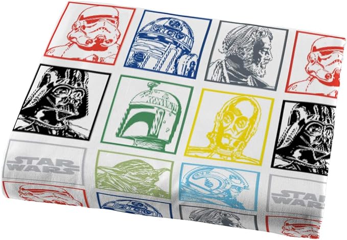 Jay Franco Kids Sheet Set with Fitted, Flat Sheets & Pillow Cover - Ultra-Soft Bedding with Pillowcase for Room Decor, Multi - Star Wars, 4 Piece Full - Image 3