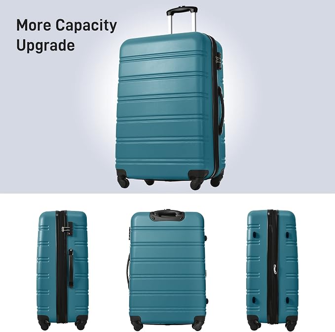 Merax Luggage sets of 13 Piece 16 20 20 28 IN Carry on Luggage Hard Case Green Luggage Expandable Checked Luggage Suitcase Set with Wheels - Image 4