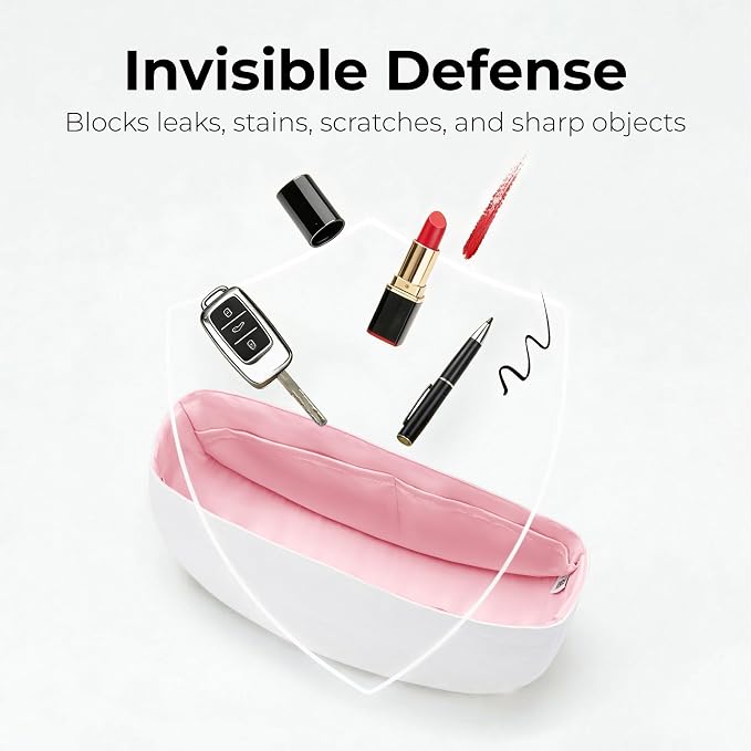 Purse Organizer Insert Compatible with CELINE Teen Lulu | Handcrafted DuPont™ Tyvek®, Precision 1:1 Custom Fit, Rose Sakura, Keep Bag Clean & Protected for Travel & Commute - Image 8