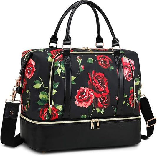 CAMTOP Women Ladies Travel Weekender Bag Overnight Duffel Carry-on Tote Bag fit 15.6 Inch Laptop Computer by CAMTOP