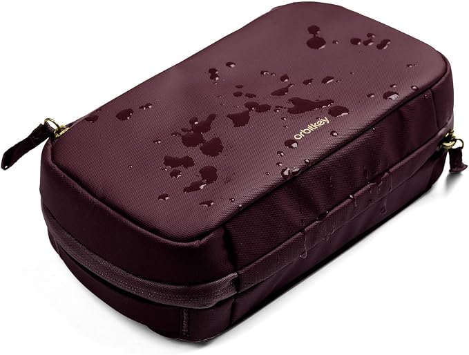 Orbitkey 2-in-1 Tech Accessory Pouch with Detachable Slim Sleeve – Travel Electronics Organizer for Cables, Chargers, Earbuds, Power Bank – Compact Gadget Bag & Portable Tech Storage Case (Plum) - Image 5