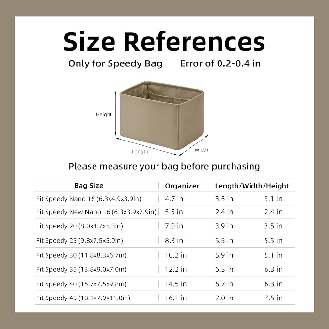 DGAZ Silk Purse Organizer Insert Fits LV Speedy 16/20/25/30/35/45 bags，Silky Smooth Bag Organizer，Luxury Handbag & Tote Shaper（Etoupe grey，SP25） - Image 7