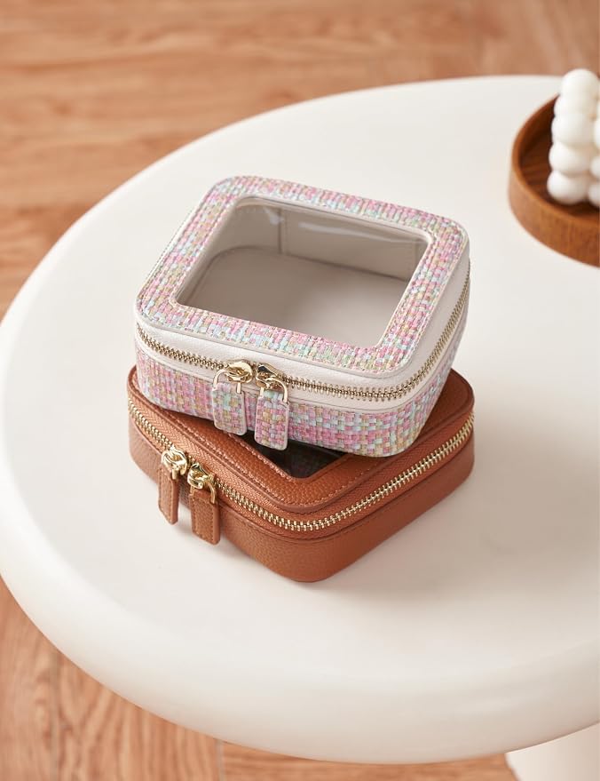 Popvibe Clear Makeup Bag Toiletry Case Travel Transparent Cosmetic Bag with Zipper, Portable Make Up Organizer Traveling Compact Car Bag for Essentials - Image 8