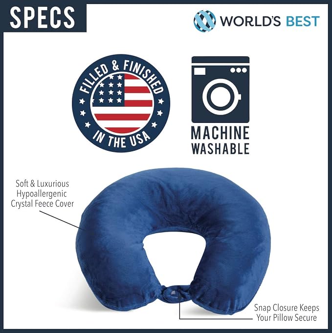 Wolf Essentials Adult Cozy Soft Microfiber Neck Pillow for Travel – Compact, Machine Washable - Perfect for Airplane, Car, or Home Use - Filled and Finished in The USA – Black Camo - Image 6
