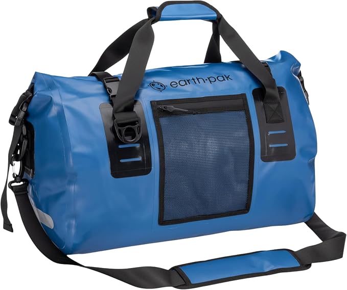Earth Pak Waterproof Duffel Bag - Heavy Duty Motorcycle Dry Bag with Large Storage Space Perfect for Traveling, Camping, Kayaking, Fishing & Canoeing Bag 50L/70L/90L/120L Sizes by earthpak