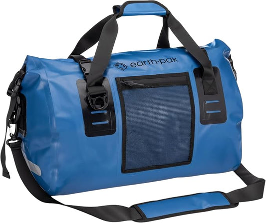 Earth Pak Waterproof Duffel Bag - Heavy Duty Motorcycle Dry Bag with Large Storage Space Perfect for Traveling, Camping, Kayaking, Fishing & Canoeing Bag 50L/70L/90L/120L Sizes by earthpak