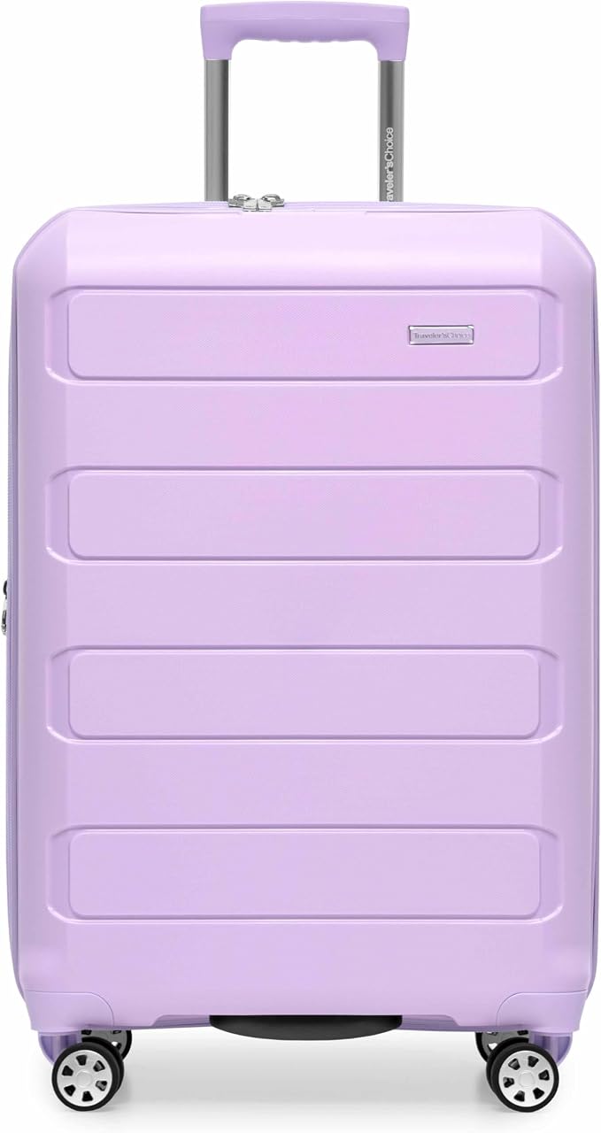 Traveler's Choice Pagosa Hardshell Expandable Luggage with Spinner Wheels, Lavender, 27-Inch Medium - Image 2