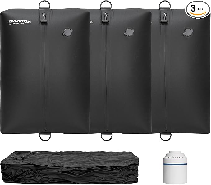Eulant Travel Vacuum Bags with Pump,Professional IPX8 Waterproof Vacuum Compression Bag for Carry-On Suitcase & Travel Backpack,Space Saver Bags Packing Organizers(3 Pack,Black) by EULANT