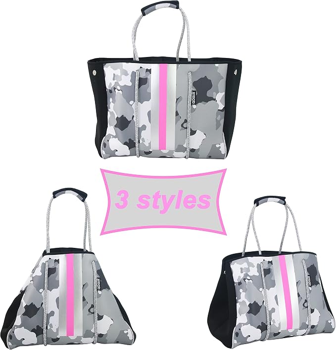 QOGiR Neoprene Multipurpose Beach Bag Tote with Inner Zipper Pocket … … … … - Image 7