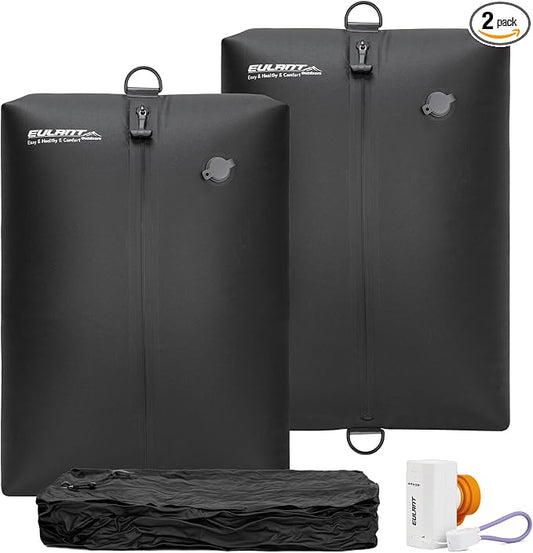 Eulant Travel Vacuum Bags with Pump,Professional IPX8 Waterproof Vacuum Compression Bag for Carry-On Suitcase & Travel Backpack,Space Saver Bags Packing Organizers(2 Pack,Black) by EULANT
