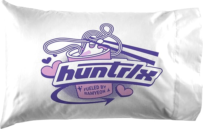 Jay Franco Kids Sheet Set with Fitted, Flat Sheets & Pillow Cover - Ultra-Soft Bedding with Pillowcase for Room Decor, White - Kpop Demon Hunters, 4 Piece Queen - Image 3