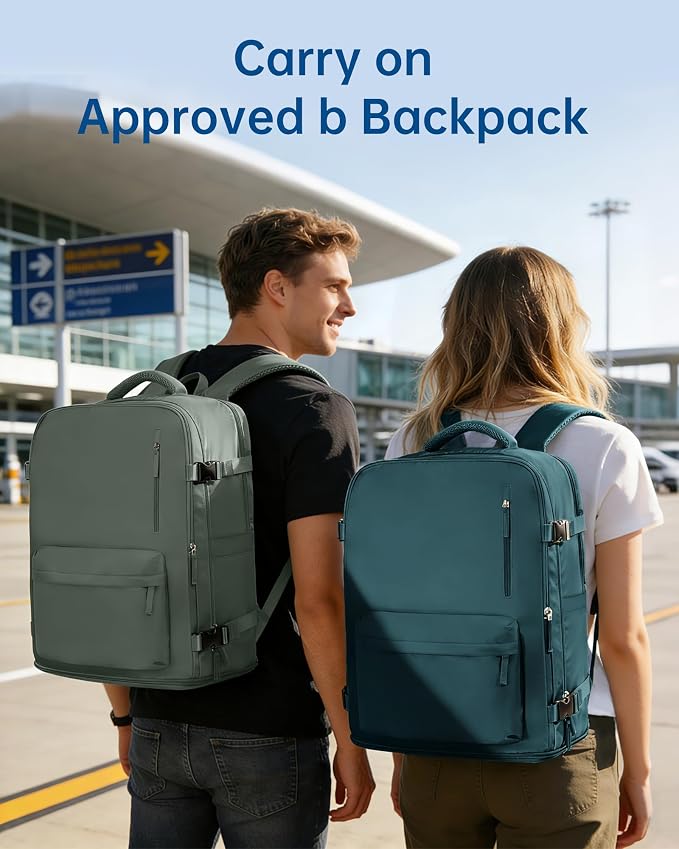 Carry on Travel Backpack for Women Men Large Hiking Laptop College Backpacks Personal Item Bag Waterproof Lightweight Backpack Flight Approved Mochilas de Viaje for Weekender Business,Army Green - Image 6