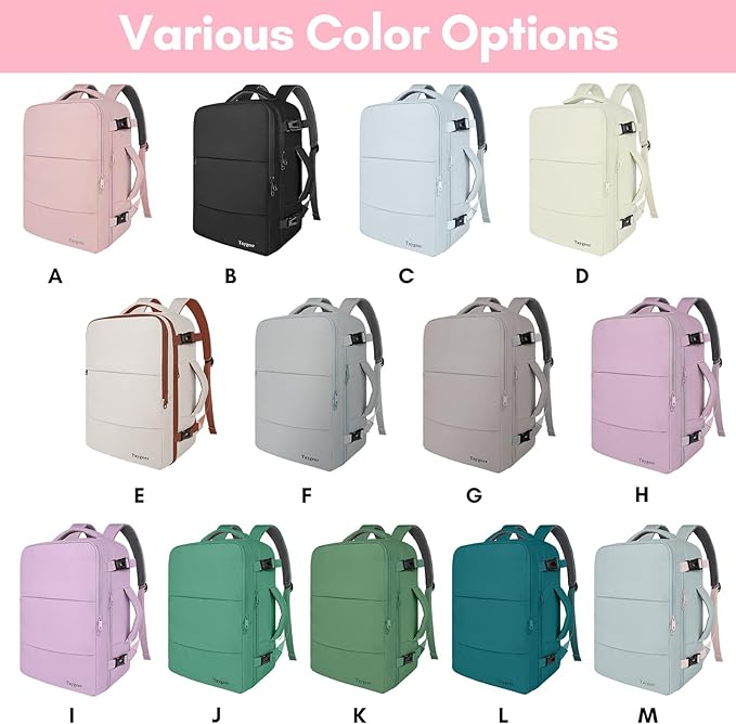 Taygeer Travel Backpack for Women, TSA Carry On Backpack Flight Approved | 15.6inch Laptop Mochila with Water Bottle Pocket & Shoe Pouch, Nurse Bag Casual Daypack for Weekender Business Hiking, Pink - Image 2