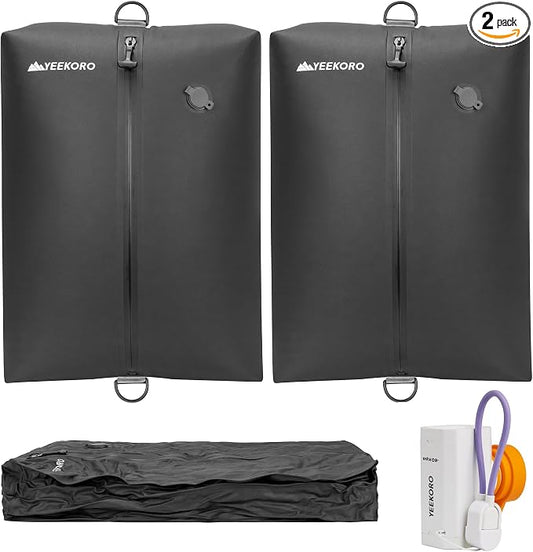 Upgraded Vacuum Bag for Travel, Professional IPX8 Waterproof Reusable Vacuum Compression Bags for Travel Suitcases, Durable Space Saver Bag by YEEKORO