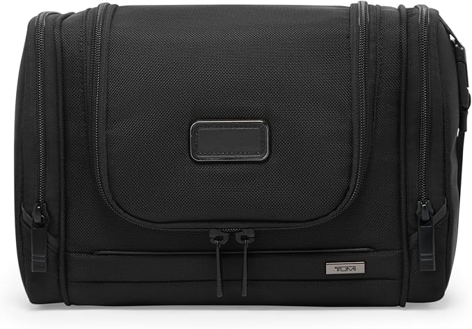 TUMI - Alpha Hanging Travel Kit - Toiletries and Cosmetics Organizer - Travel Essentials Bag with Hooks & Pockets - Midnight Black by Unknown