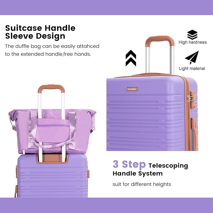 Amalodie Luggage Sets 5 Piece Suitcases with Double Spinner Wheel,Suitcase Set ABS Hard Case Luggage with TSA Lock and Durable Waterproof Travel Luggage - Image 6