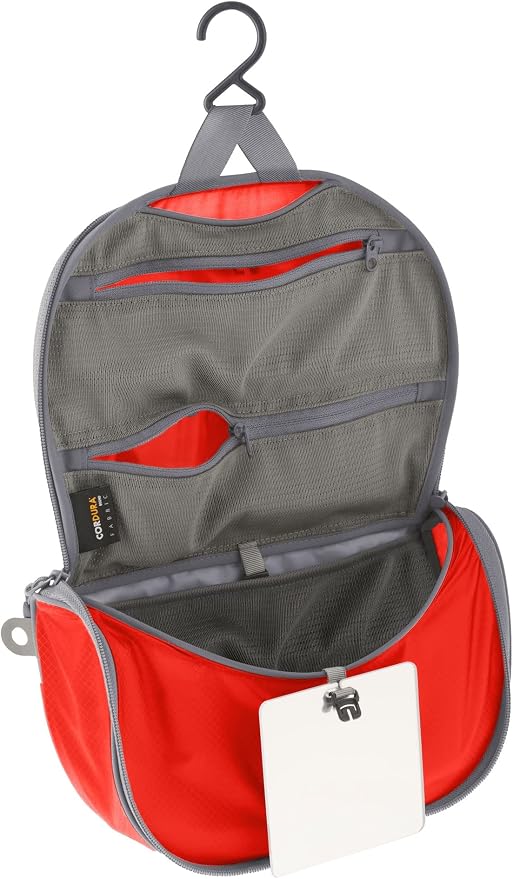 Sea to Summit Small Hanging Toiletry Bag, Extra Compact Travel Organizer for Minimalist Adventures, Spicy Orange by Unknown